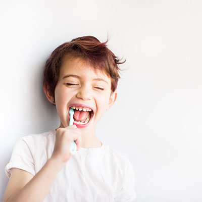 Child brushing their teeth